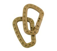 1 x Coyote Tan Tactical Carabiner Kombat Carabina Pair Military