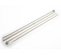 1 X Cream Metal Drawer Runners Slides - Self-Closing - Bottom Fix - 500mm (Pair)