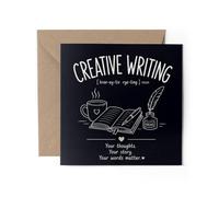 1 x Creative Writing Greeting Card - Reading English Studies Student Writer Author Hobby Birthday Gift #73180