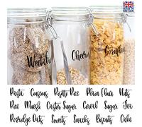 1 x Custom Personalised Home Organisation Name Labels Stickers | Pantry Jars | Storage Bins | Bottles | CONTAINERS | Boxes | Custom Edit | Hinch | Many Sizes | 24 Colours | Upto 14 Characters