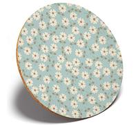 1 x Cute Daisy Flowers Duck Egg - Round Coaster Kitchen Student Kids #2847
