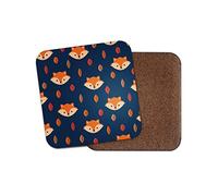 1 x Cute Ginger Fox Drinks Coaster - Foxy Wild Animal Mum Auntie Leaf Fun #8609