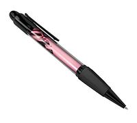 1 x Cute Pink Hairdresser Set Brush Cut Black Ballpoint Pen Student #3336