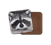 1 x Cute Raccoon Coaster - Wild Animal Racoon American Cheeky Funny #14190