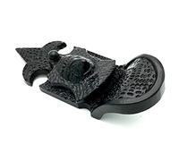 1 x Cylinder Lock Keyhole Cover Antique Black Door Pull Handle Knights Head