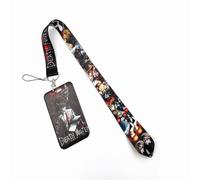 1 x Death Animated Note Card Holder Badge Holder with Lanyard | For ID Card, School, Office, Canteen, Bus (1)