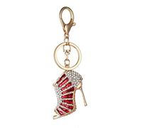 1 X Decorative Keyring Handbag Charm, High-Heel Shoe Design, 13 cm, Red, 13 cm.