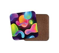 1 x DestinationVinyl Funky Lava Lamp Coaster - Colourful Kids Retro 70's 80's Pattern Fun #19061