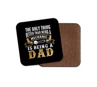 1 x DestinationVinyl Mechanic Dad Coaster - Daddy Father's Day Christmas Birthday #19070