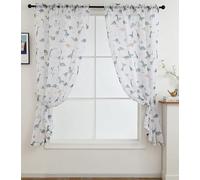 1 x DINOSAUR Multi Animal Nursery Kids Unisex Children Net/Voile Curtain Panel Slot Top Header - 55" Width x 36" Drop