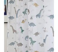 1 x DINOSAUR Multi Animal Nursery Kids Unisex Children Net/Voile Curtain Panel Slot Top Header - 55" Width x 48" Drop