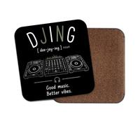 1 x DJ Coaster - Dance Music Dictionary Description Sport Definition Funny Joke Hobby Job Gift #73137