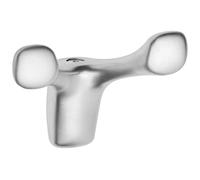 1 x Double Hat Coat Modern Hanger Hook Door Wall Bath 58mm - Brushed Chrome