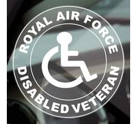 1 x DR10 Sticker Not All Disabilities Are Visible Royal Air Force Disabled RAF Soldier Pilot Army Veteran Disability Awareness Sign Window Car Wheelchair Badge 100mm (Internal Window to Face Outwards)