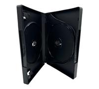 1 x Dragon Trading M Lock Black 3 CD DVD Blu Ray Disc Case With 27mm Spine And Outer Sleeve For Inlay Artwork