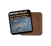 1 x Drone Pilot Coaster - Owner's Workshop Manual Men's Women's Funny Joke Birthday #72351
