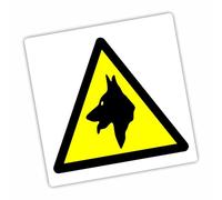 1 x DW5E Guard Dog Logo Warning Property Patrolled Sticker External Self Adhesive Security Sign Safety Decal Notice Label 87mm