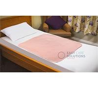 1 x Easy Care Solutions Washable Bed Pad Protector without Tucks/Flaps | 85 cm x 90 cm | Premium Quality Washable bed wetting sheet for adults or children with Incontinence | Reusable Pink Bed Pads |