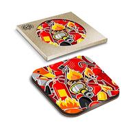 1 x Eco Boxed Cork Coasters - Firefighter Fireman Fire Drink Cup Mug Glass Table Mat #14703