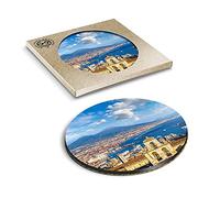 1 x Eco Boxed Cork Coasters - Italian Mount Vesuvius Naples Italy Drink Cup Mug Glass Table Mat #21916