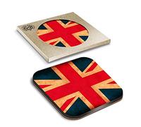 1 x Eco Boxed Cork Coasters - Rustic Union Jack Flag Britain Drink Cup Mug Glass Table Mat #14367