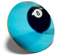 1 X Eight Ball Pool Snooker - Round Coaster Kitchen Student Kids #15911