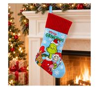 1 x Elf Christmas Stocking for Filling Santa Socks with Bell | Christmas Stocking Fireplace, Hanging Loop, Christmas Sock for Fireplace, Stairs, Children's Room, Advent Party Gift