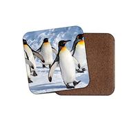 1 x Emperor Penguin March Coaster - Happy Snowy Feet Fun Animals Winter #15722