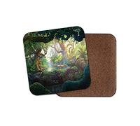 1 x Enchanted Forest Coaster - Trees Fairy Fantasy Fairies Kids Teen Fun #12398