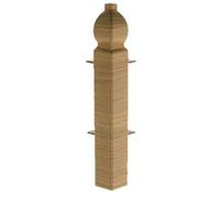 1 x English Oak Roomline External 90° corner PVC skirting board joint - Hassle-free fitting. Zero-maintenance. Realistic woodgrain finish.