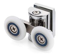 1 x ES1 Double Top Zinc Alloy Shower Door Rollers/Runners 25mm Wheel Diameter