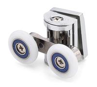 1 x ES1 ShowerPart Top Shower Door Roller/Wheel/Runner, Diameter 23mm, Wheel Thickness 5.7mm, Chromed Plastic Cover, Shower Door Replacement Parts.