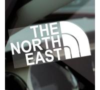 1 x F21E Sticker The North East Sign Car Window Hiking Climbing Walk Walking Vinyl Label Decal Vehicle Van Outdoor Adventure JDM Dub Euro Bumper (Externally to Smooth Surfaces)