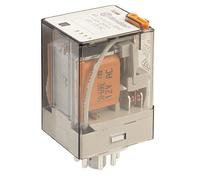 1 x Finder 60.12.8.012.0040 2PCO Plug in Relay 12VAC 10A with Push to Test Butto