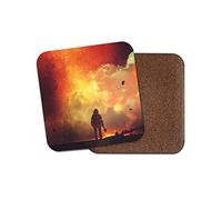 1 x Firefighter Coaster - Fireman Fire Dad Brother Uncle #14068