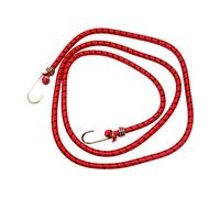 1 x fiXte Elastic Bungee Cord with Metal Hooks for Secure Tie Downs Extra Strong Durable Elasticated Tie Down Max Load 30Kg Red/Black