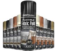 1 x Flexible Fabric Black 200ml, Spray Paint Leather Vinyl Textile Clothes Fast Drying