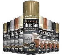 1 x Flexible Fabric Gold 200ml, Spray Paint Leather Vinyl Textile Clothes Fast Drying