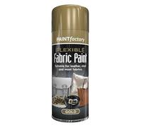 1 x Flexible Fabric Gold 200ml, Spray Paint Leather Vinyl Textile Clothes Fast Drying