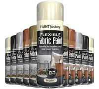 1 x Flexible Fabric Ivory 200ml, Spray Paint Leather Vinyl Textile Clothes Fast Drying