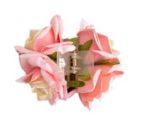 1 x Flower Hair Clip, Non-Slip Hair Clip, Flower, Women's Hair Pins, Hawaiian Hair Clip, Cute Hair Accessories, Flower Hair Clip for Girls, Thick/Thin Hair, Party, Beach, Wedding, Pink