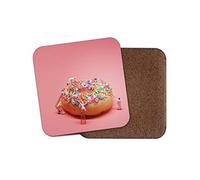 1 x Funny Doughnut Coaster - Donut Builders Bakery Chef Pink Baker Mum #15393