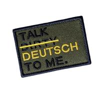 1 x Funny German Army Fun Patch Embroidered Talk Dirty German To Me Embroidered Emblem with Hook and Loop Decorative Appliques for Clothing, Backpack, Jeans, Uniform, Jackets, Trousers, Hats, Biker