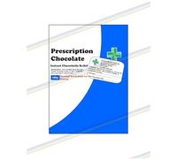 1 x Funny Prescription Chocolate Bar Wrapper - Get Well Soon Gifts, Teacher Gifts, Funny Gifts for Women, Men, Teachers Birthday Present Rude Joke (Chocolate not included)