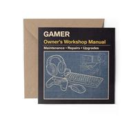 1 x Gamer Greeting Card - Video Games Owner's Workshop Manual Men's Women's Birthday #72342