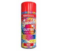 1 x Glitter Red Spray Paint 200ml / 1x Pair of Disposable Gloves Decorative Creative Art and Craft by Swiss Signature