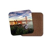 1 x Golden Gate Bridge Coaster - San Francisco USA America Architecture #8905