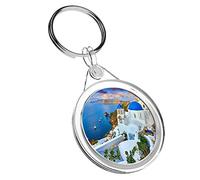 1 X Greece Santorini Island - Keyring IR02 Mum Dad Kids Birthday #16582