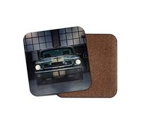 1 x Green Muscle Car Coaster - Mustang Sports Vehicle American Fun #14662