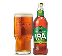 1 x Greene King IPA Branded Pint Glass 568ml with 1 x Greene King IPA Beer 500ml Bottles | ABV 3.4% |- Signature Drinks Gift Set.